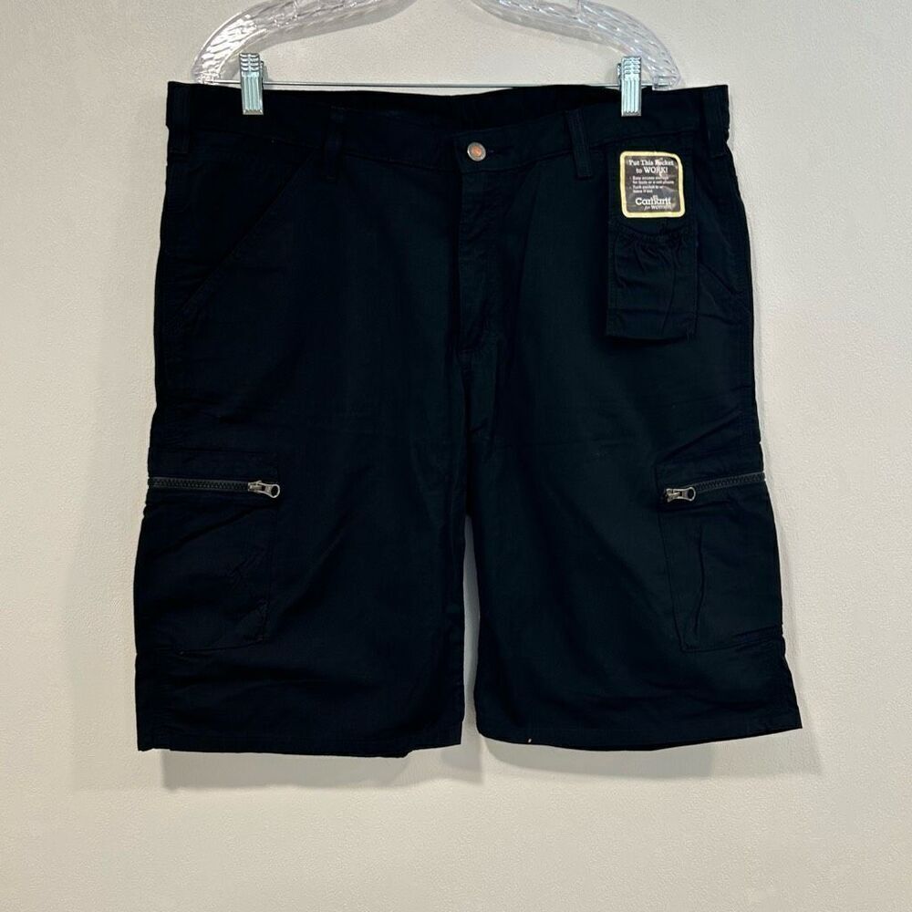 Carhartt Women’s Ripstop Cargo Shorts Size 16 Black – Durable Lightweight Workwe